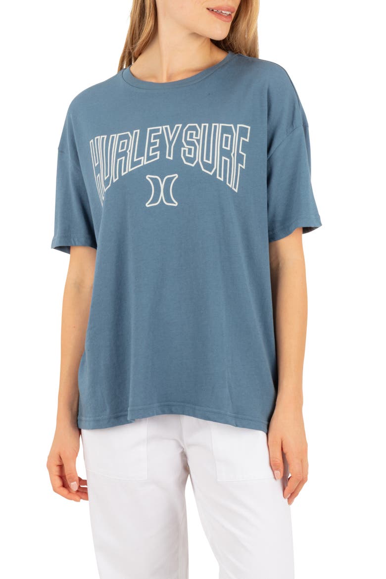 Collegiate Graphic Boyfriend T-Shirt, Main, color, OCEANVIEW