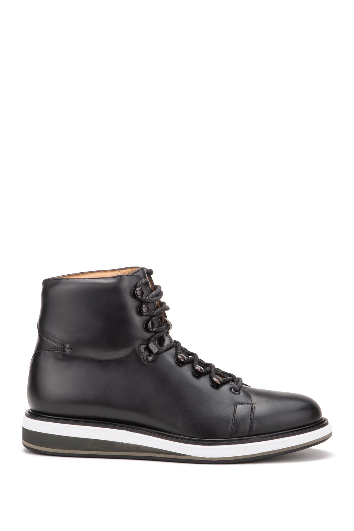 VINTAGE FOUNDRY Talon Leather Lace-Up Boot, Alternate, color, Black