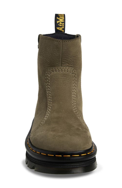 Dr. Martens Zebzag Rigger Slip On Nubuck Boots In Green