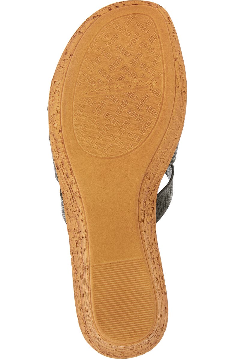 ITALIAN SHOEMAKERS Yuna Wedge Sandal, Alternate, color, Black