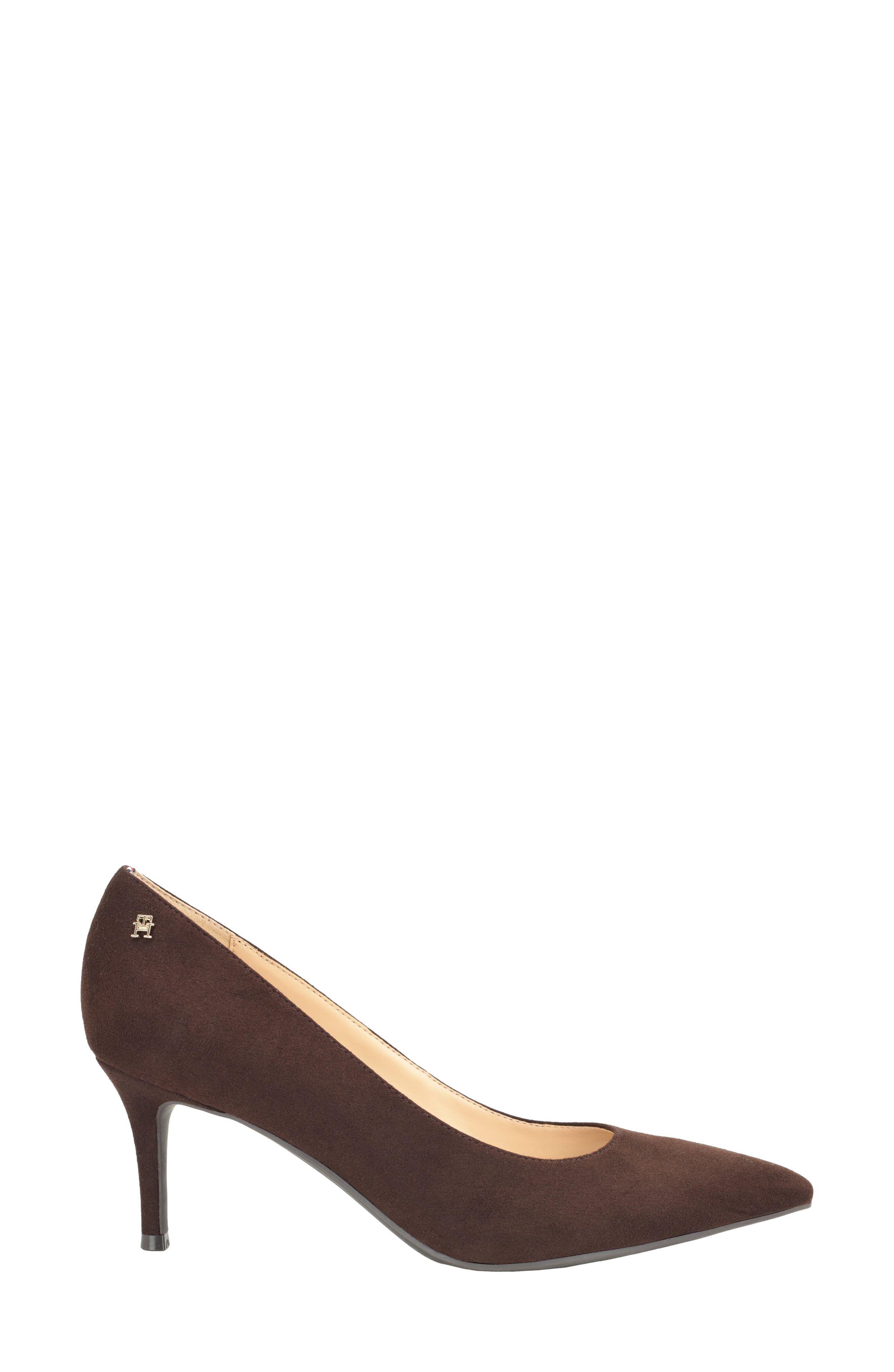 Motley Faux Leather Pump, Alternate, color, DARK BROWN