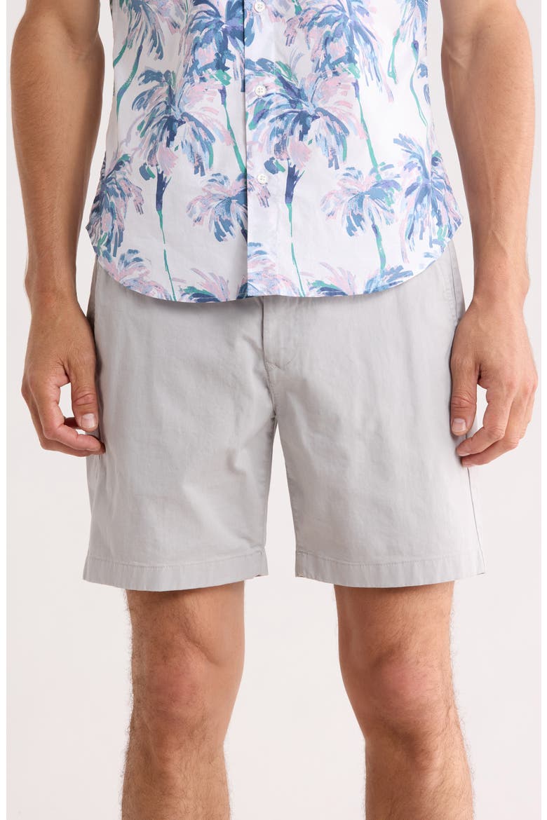 Washed Chino Shorts, Main, color, LIGHT GREY