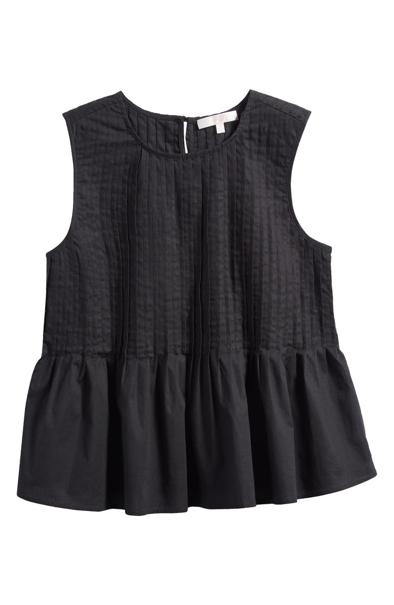 WAYF Gwen Sleeveless Pleated Peplum Top, Alternate, color, 