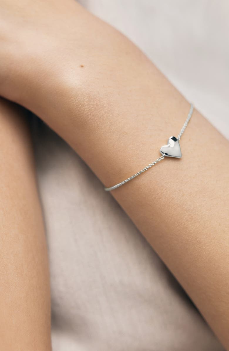 Monica Vinader Heart Chain Bracelet, Alternate, color, Sterling Silver