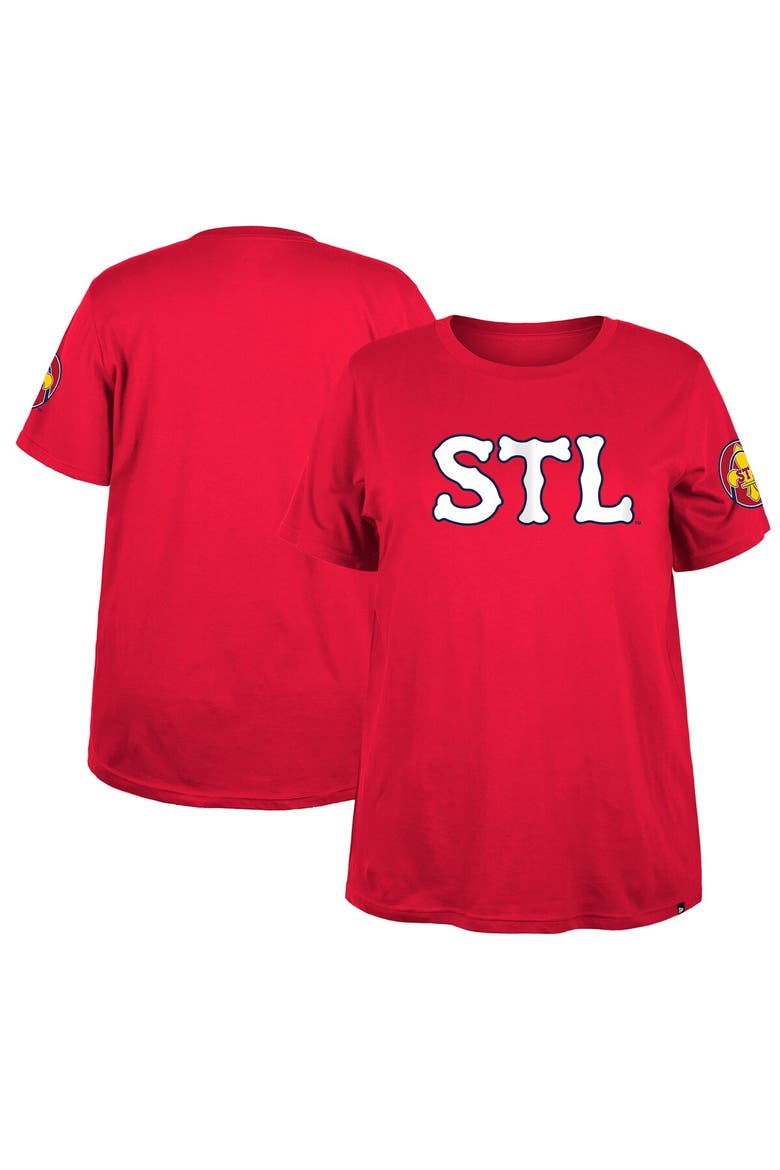 Women's New Era Red St. Louis Cardinals 2024 City Connect Plus Size T-Shirt, Main, color, Red