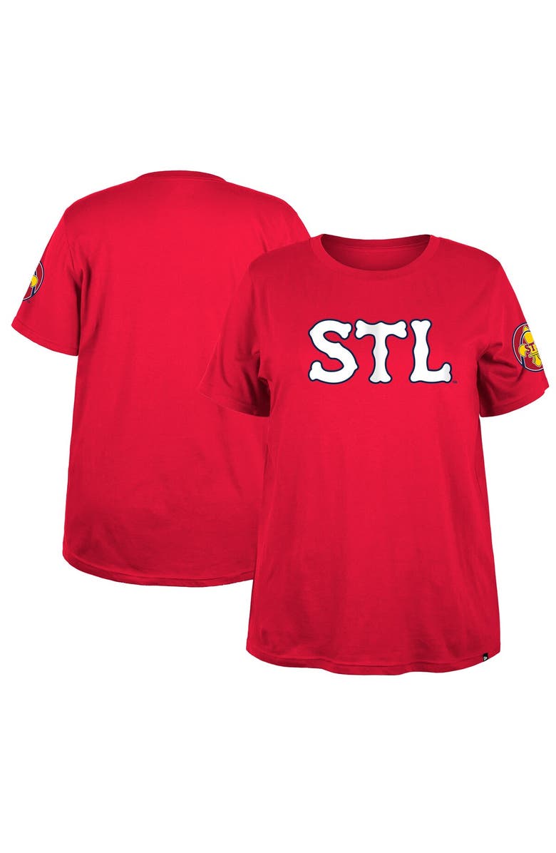 New Era Women's New Era Red St. Louis Cardinals 2024 City Connect Plus Size T-Shirt, Main, color, Red