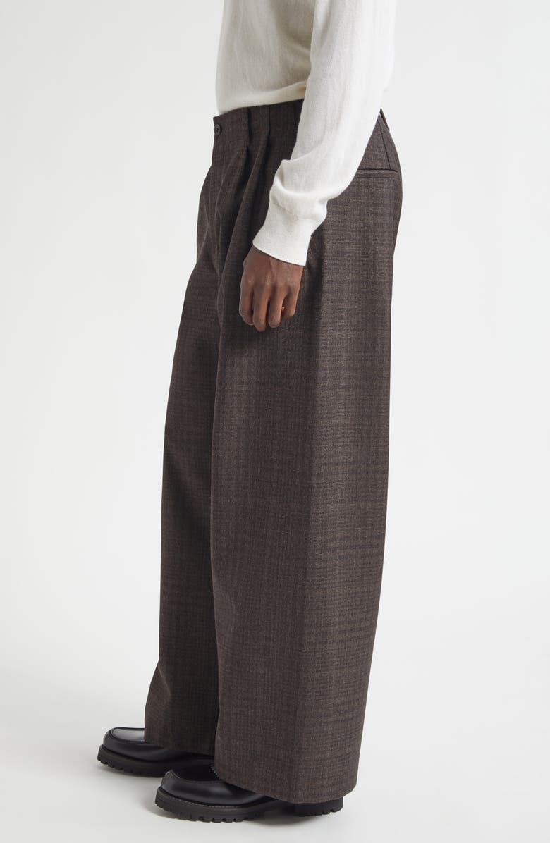 OUR LEGACY Bridge Plaid Vigin Wool Chinos, Alternate, color, Brown Dunmore Check