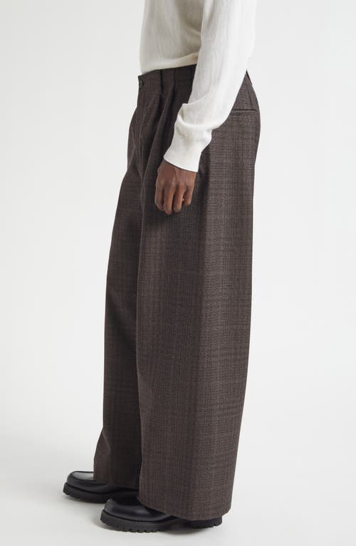 Our Legacy Bridge Plaid Vigin Wool Chinos In Brown