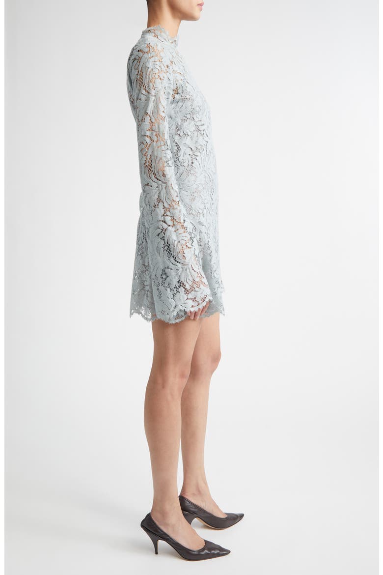 Eden Floral Lace Mock Neck Minidress, Alternate, color, SLATE BLUE