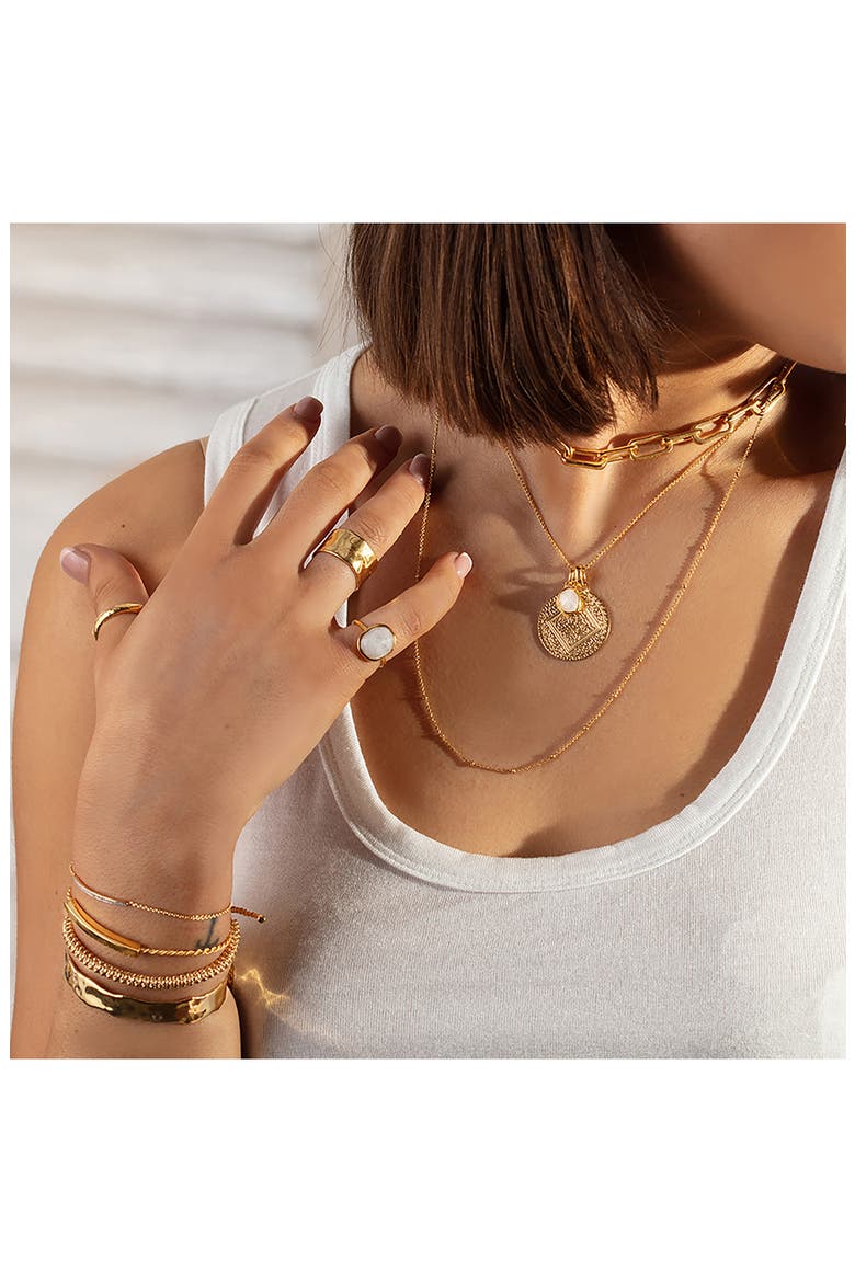 Mini Marie Pendant Charm, Alternate, color, YELLOW GOLD