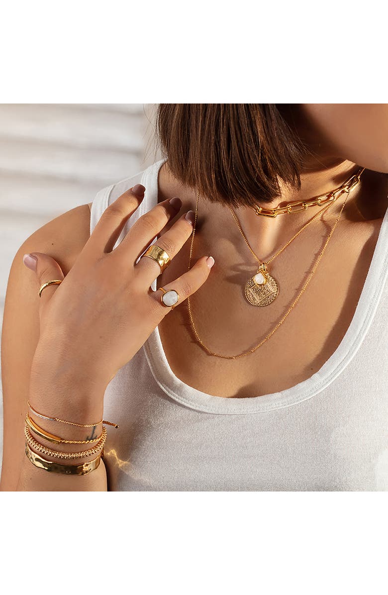 Monica Vinader Mini Marie Pendant Charm, Alternate, color, Yellow Gold