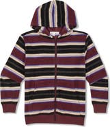 Threads 4 Thought Kids' Stripe Zip-Up Hooded Fleece Jacket