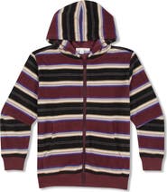 Threads 4 Thought Kids' Stripe Zip-Up Hooded Fleece Jacket