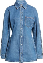OSSOU Cinch Denim Shirt Jacket