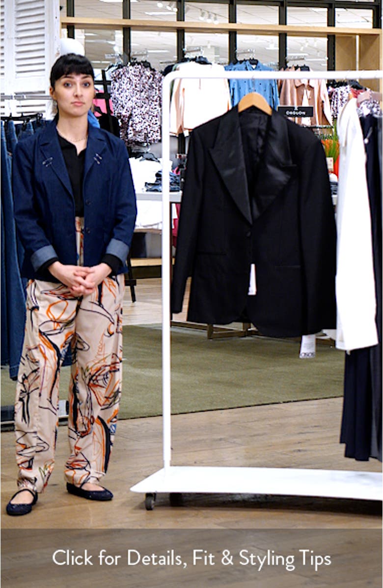 Wide Lapel Black Stretch Tuxedo Jacket, sales video thumbnail