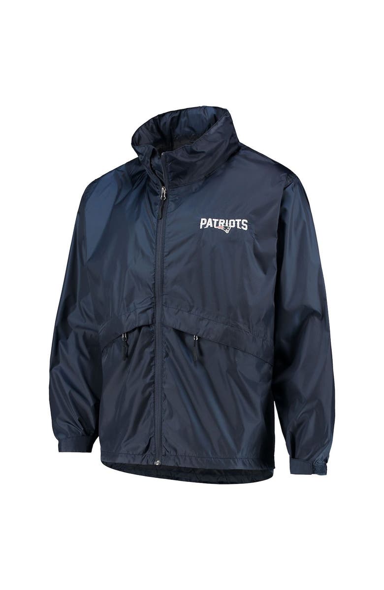 DUNBROOKE Men's Dunbrooke Navy New England Patriots Circle Sportsman Waterproof Packable Lightweight Full-Zip Jacket, Alternate, color,