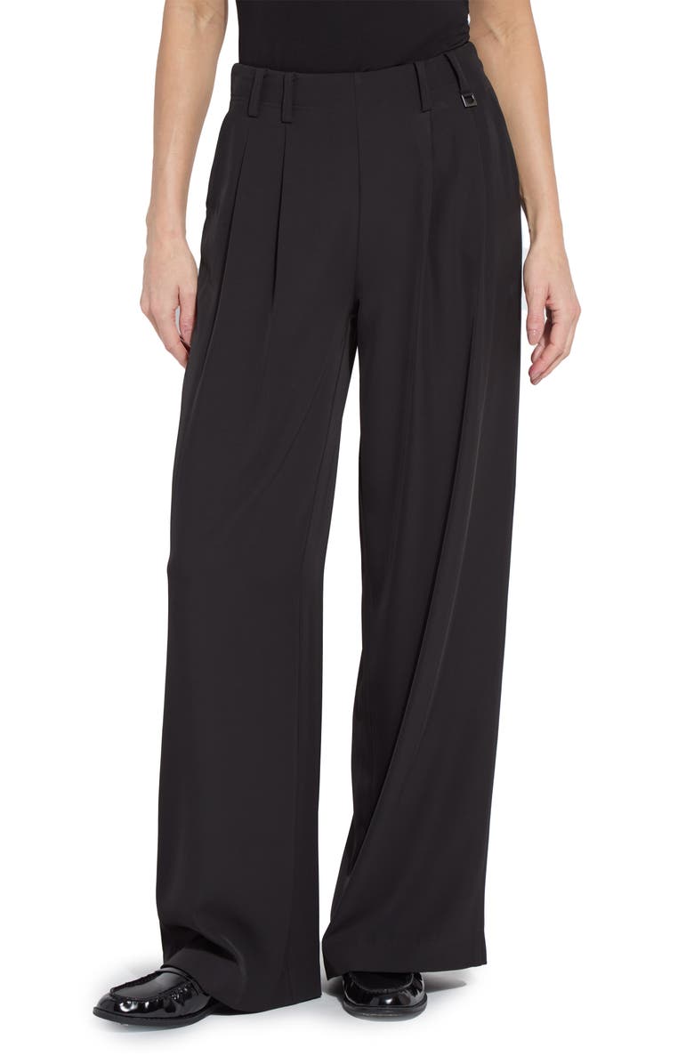 Lysse Darcy Pleated Wide Leg Pants, Main, color, Black