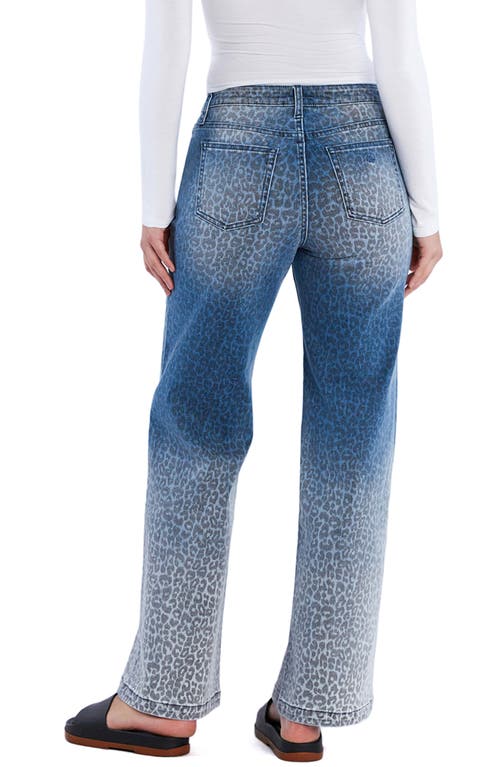 WASH LAB DENIM WASH LAB DENIM ANIMAL PRINT STRAIGHT LEG JEANS