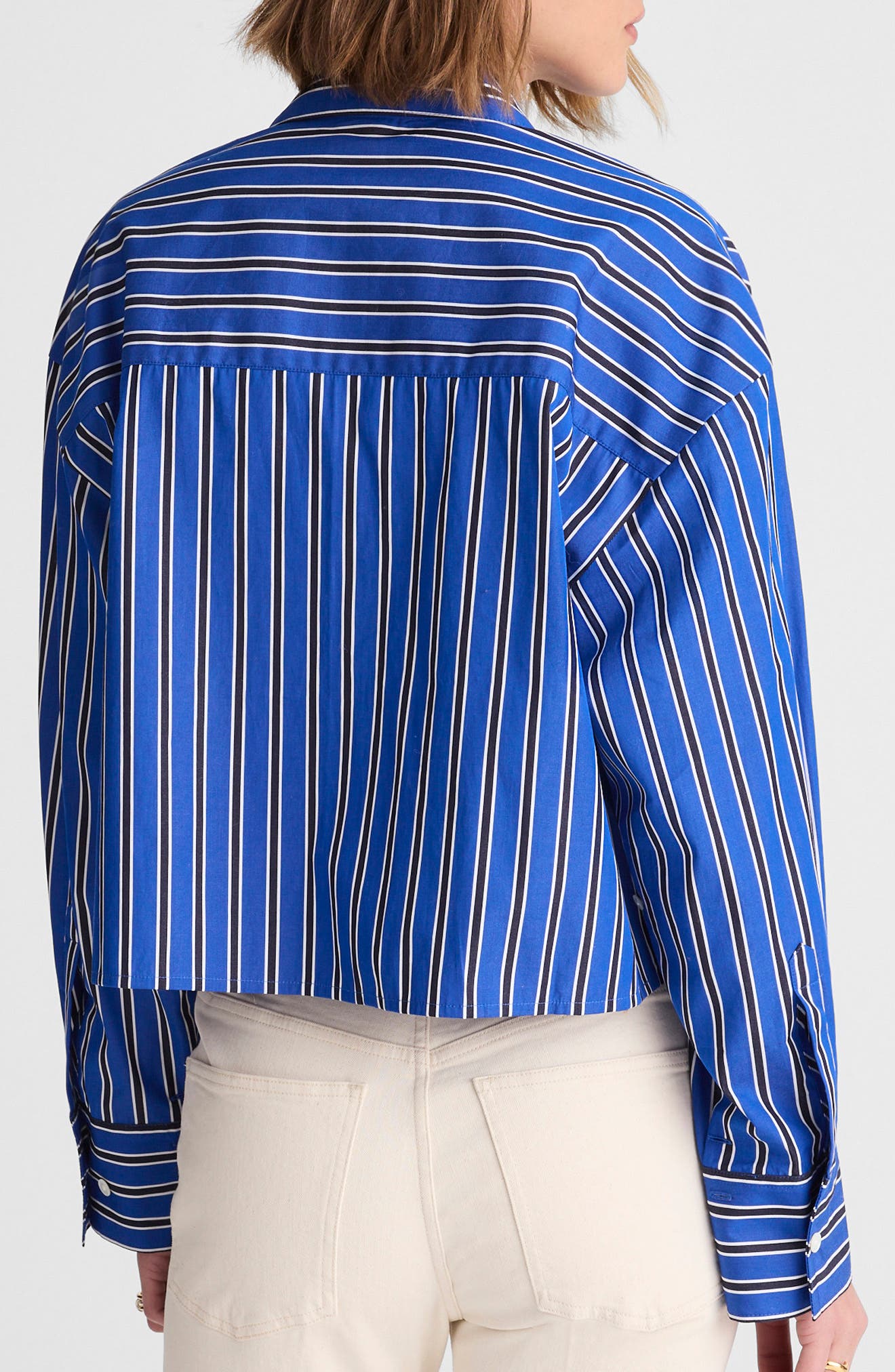 Straight Hem Poplin Shirt - image 4