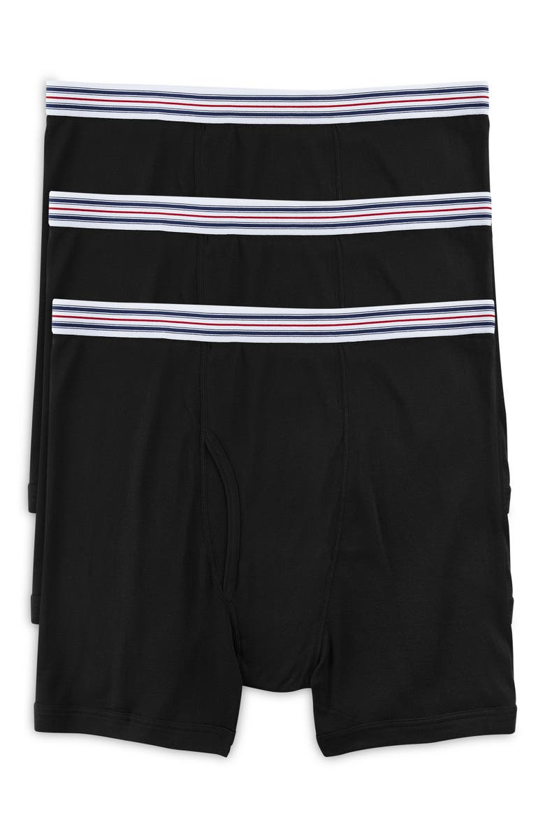 Harbor Bay by DXL 3-pk Boxer Briefs, Alternate, color, Black