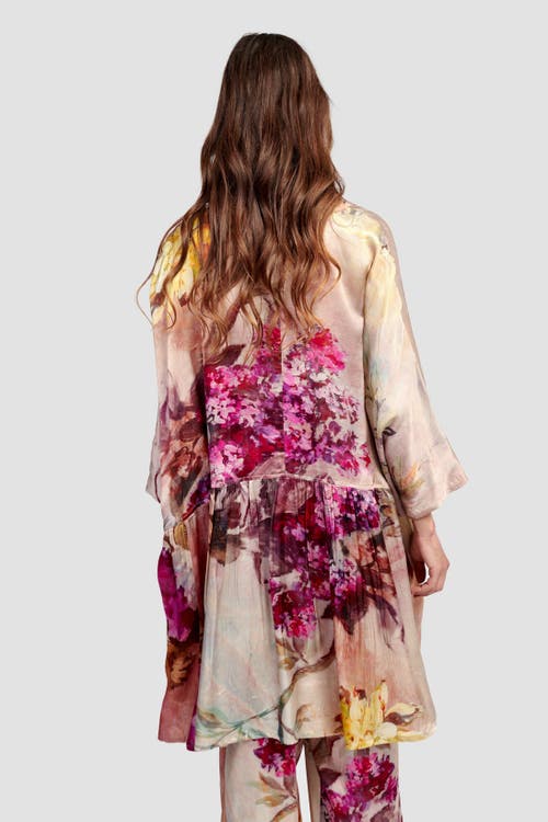 Alembika Oversized Flowy Floral Tunic In Multi