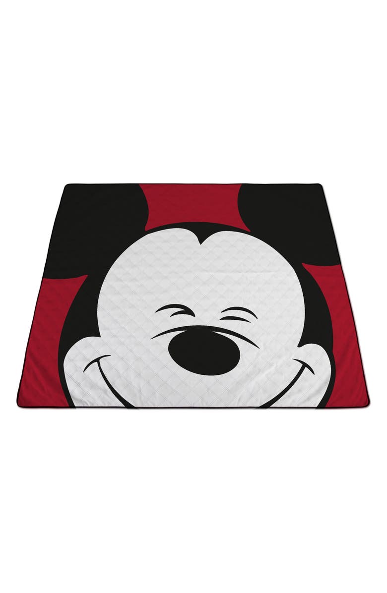 Picnic Time Mickey Mouse Polar Fleece Blanket Bag, Main, color, Black