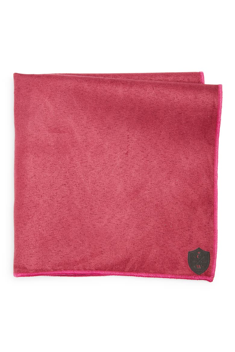Cotton Pocket Square, Main, color, FUCHSIA