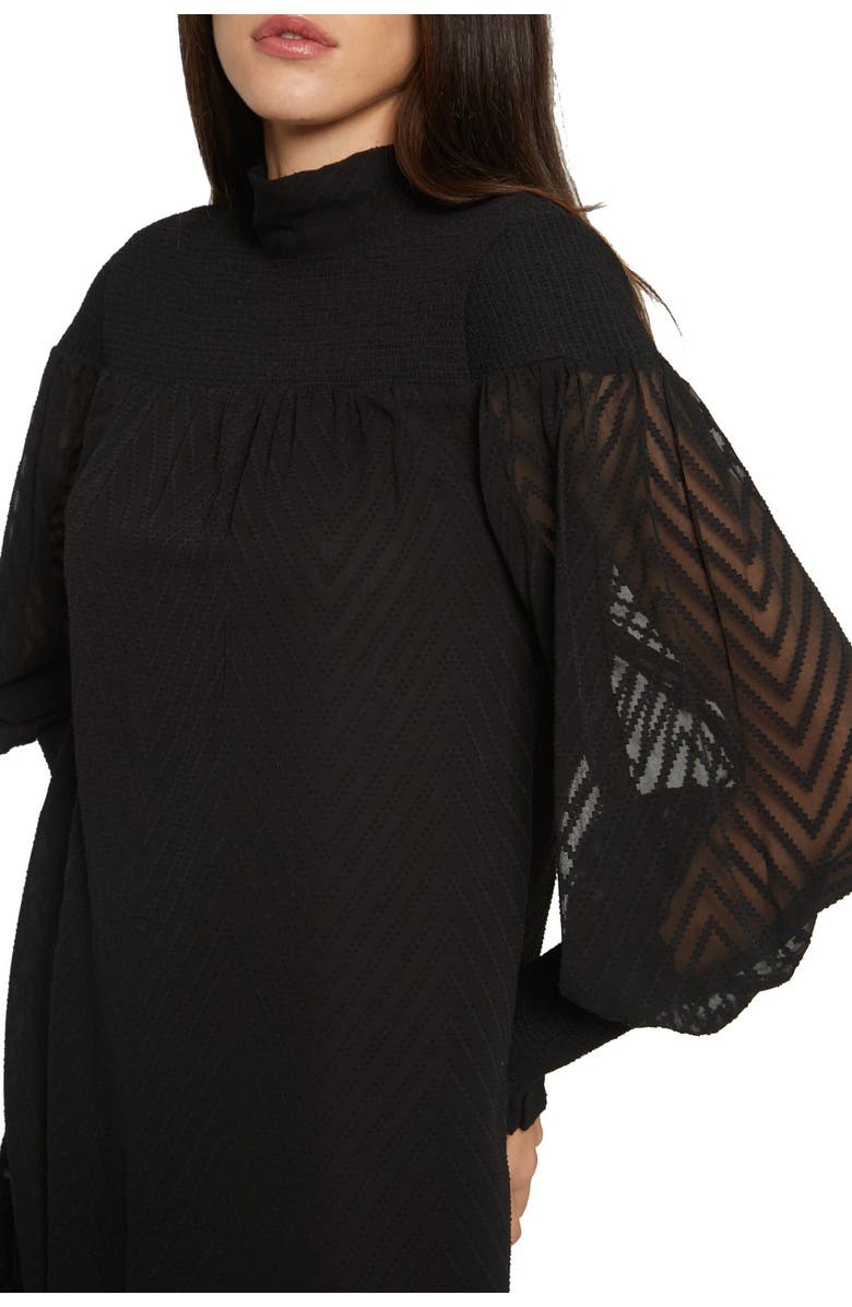 Walter Baker Nessy Chevron Ruffle Dress, Alternate, color, 