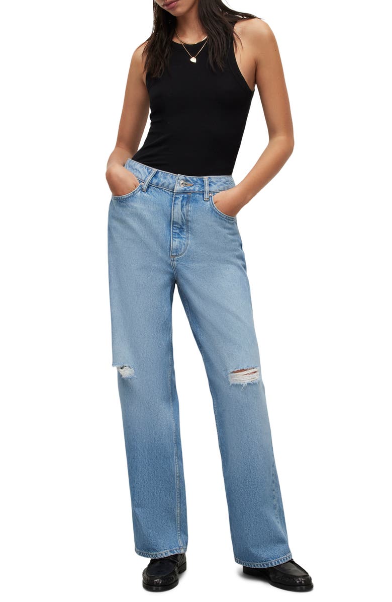 AllSaints Rina Tank Top, Alternate, color, Black