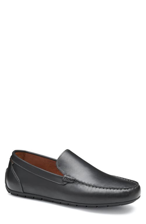 Johnston & Murphy 'creswell' Venetian Slip-on In Black Full Grain