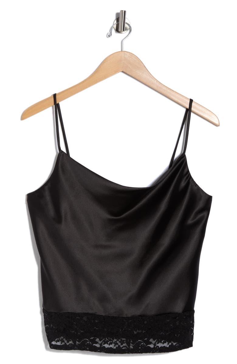 Renee C Lace Trim Satin Camisole, Main, color, 