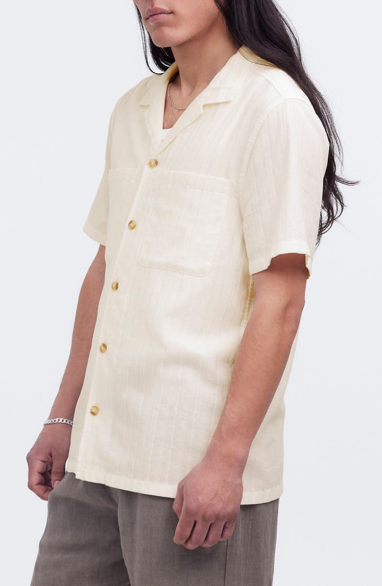 Madewell Easy Stripe Cotton Camp Shirt, Alternate, color, Lighthouse