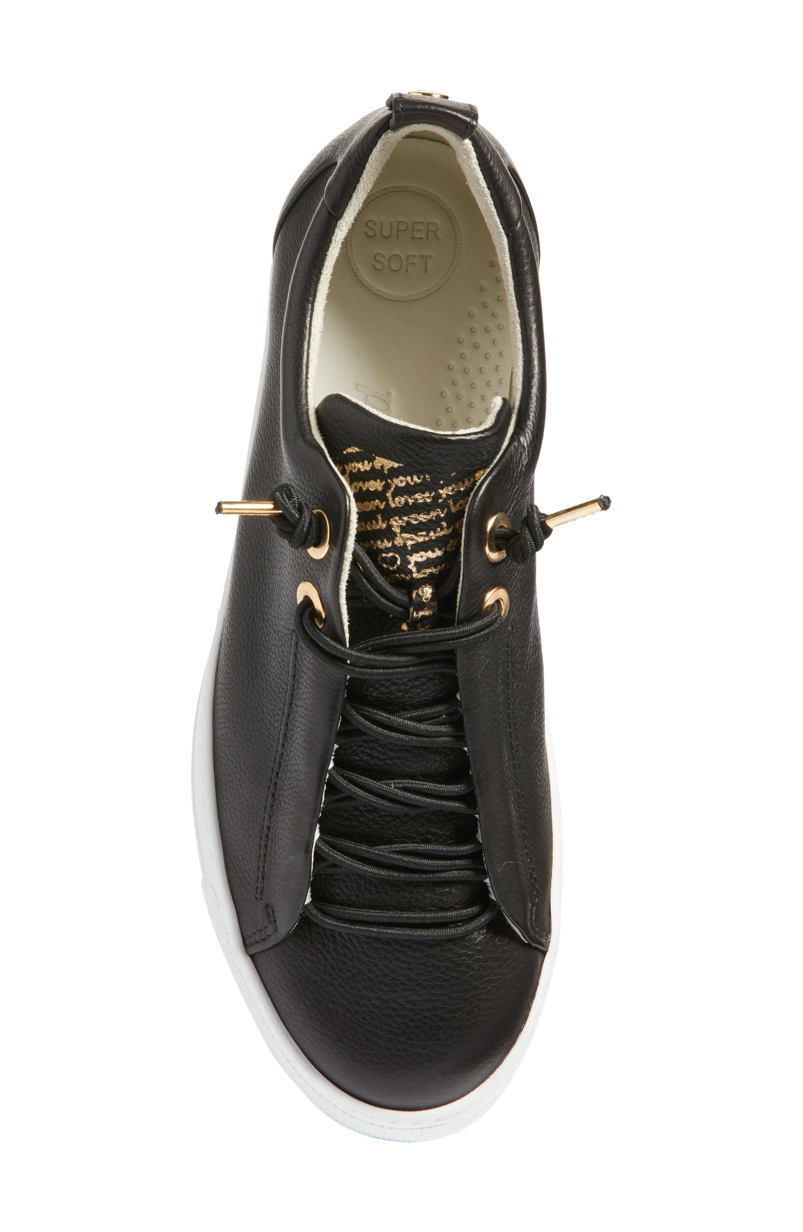 Paul Green Faye Sneaker, Alternate, color, Black Gold Combo