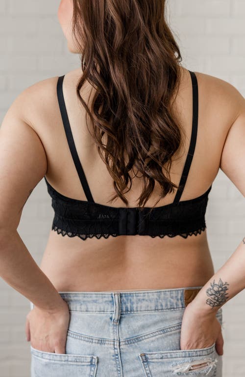 Davin & Adley Riley Pumping & Nursing Lace Bralette In Black