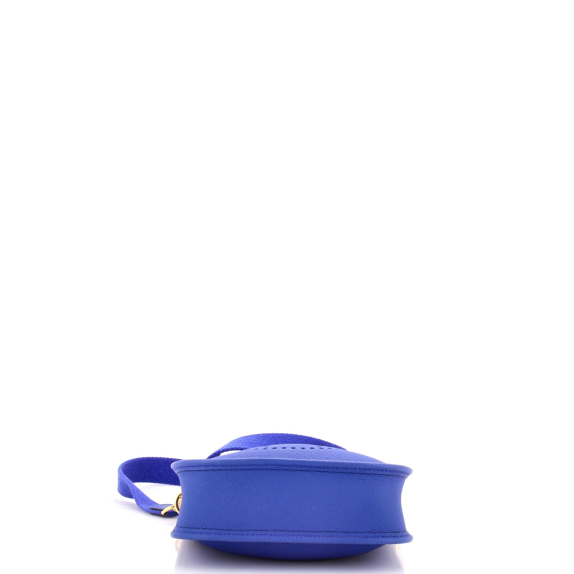 Pre-Owned Hermes Evelyne Bag Gen III Clemence TPM, Alternate, color, Bleu France