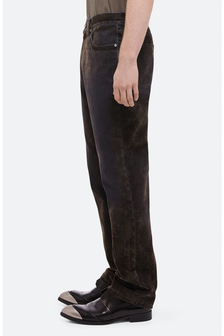 Flocked Velvet Straight Leg Jeans, Alternate, color, FLOCKED OLIVE