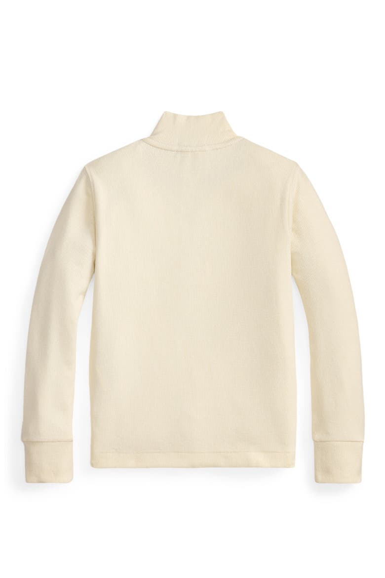 Kids' Estate Rib Quarter Zip Pullover, Alternate, color, CLUBHOUSE CREAM