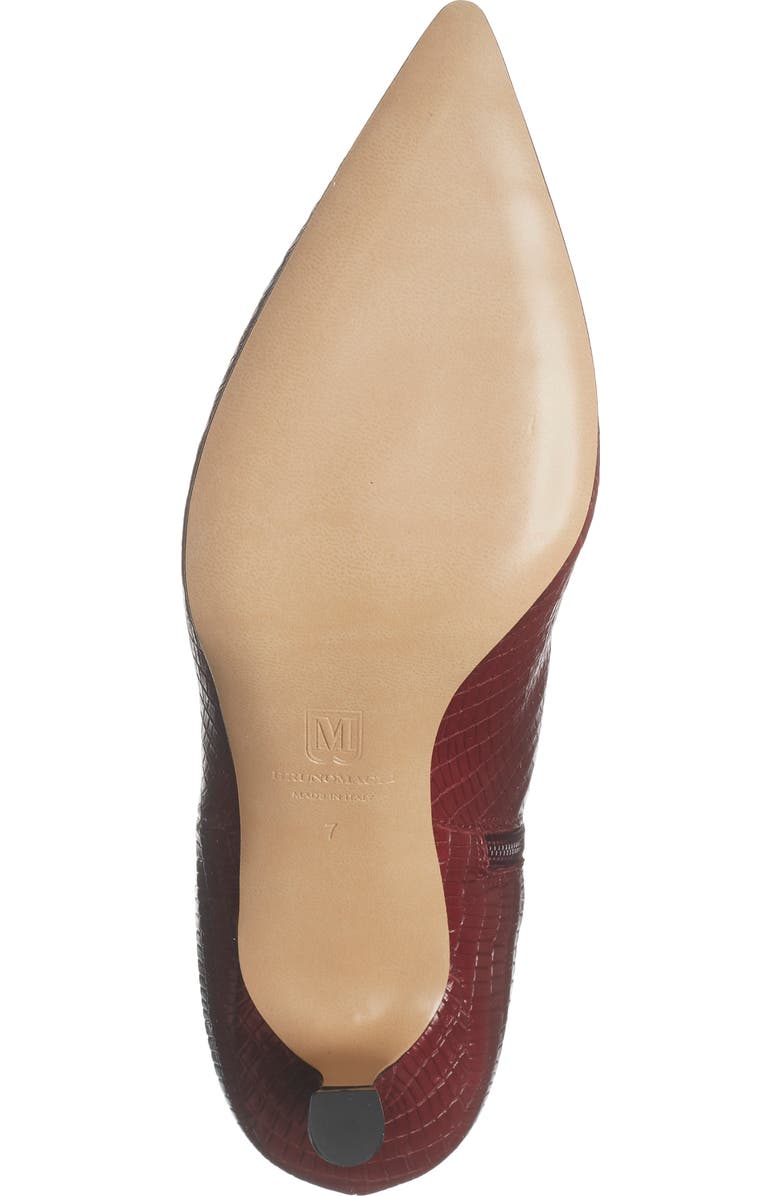 Bruno Magli Nerina Pointed Toe Bootie, Alternate, color, Bordeaux Snake