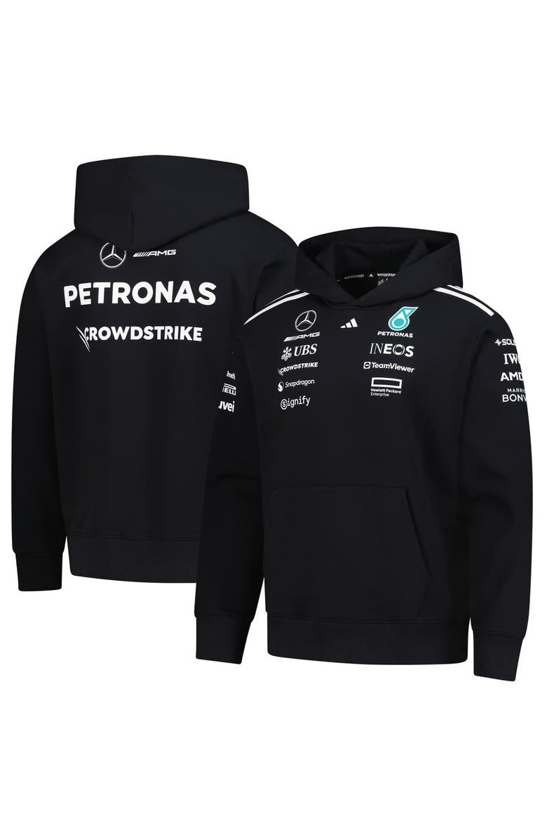 adidas Men's adidas  Black Mercedes-AMG Petronas F1 Team Team Wear Pullover Hoodie, Alternate, color, 