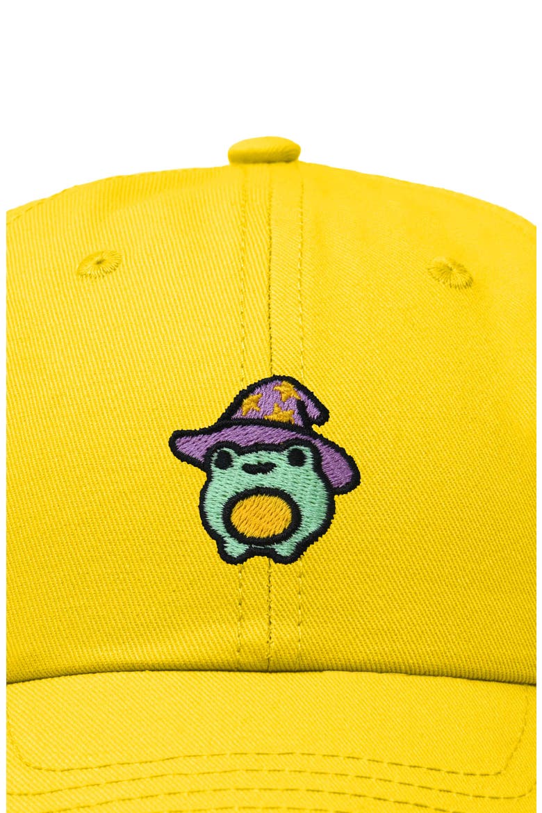 Sorcerer Frog Embroidered Dad Hat, Alternate, color, Gold