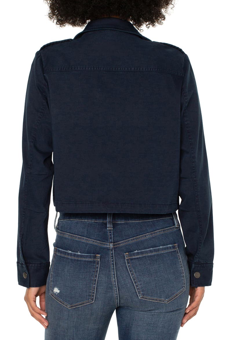 Crop Stretch Twill Utility Jacket, Alternate, color, FEDERAL NAVY
