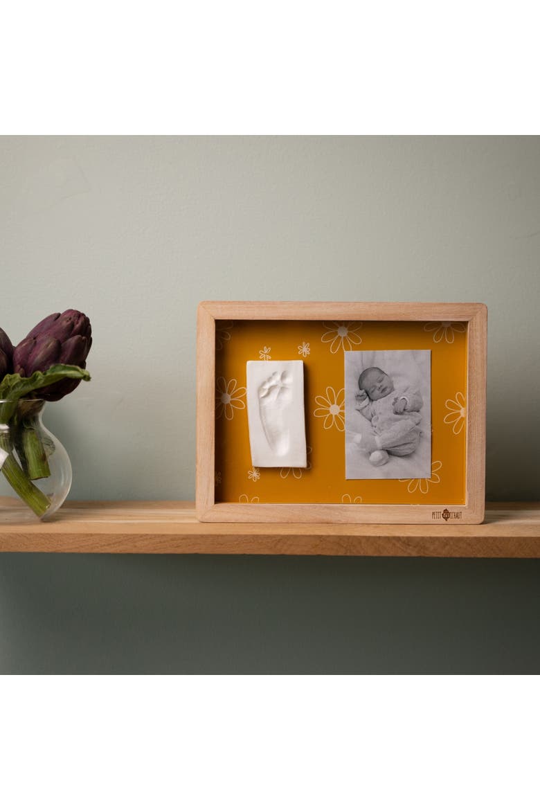 Classic Frame - Baby Handprint & Photo Frame, Newborn Keepsake Gift, Alternate, color, Daisy Ochre