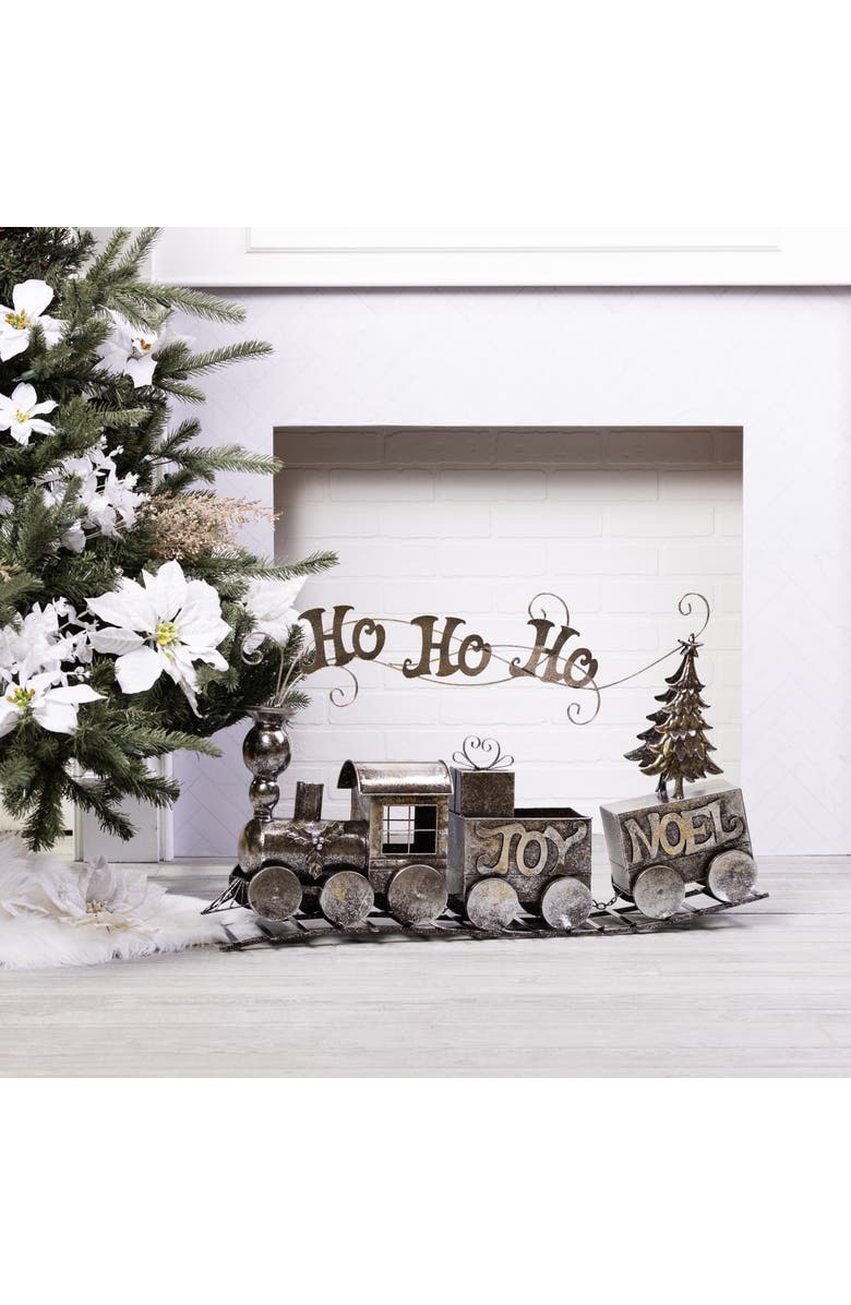 Transpac Metal Silver Train Model Decorative Piece, Alternate, color, Silver