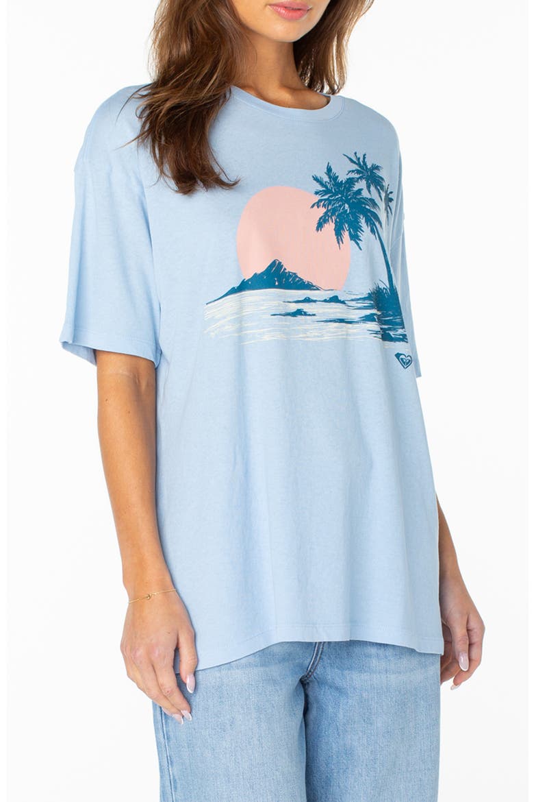 Classic Scene Oversize Cotton Graphic T-Shirt, Alternate, color, CERULEAN