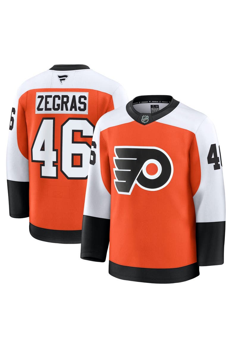 Men's Fanatics Trevor Zegras Orange Philadelphia Flyers Home Premium Jersey, Main, color, Orange
