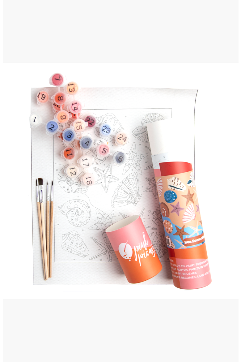 Sea Some Shells Paint by Numbers Kit, Alternate, color, Multicolor