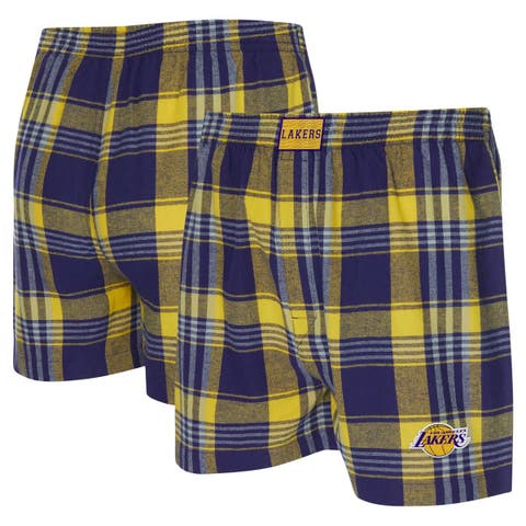 Men's Concepts Sport Purple Los Angeles Lakers Region Flannel Boxer Short