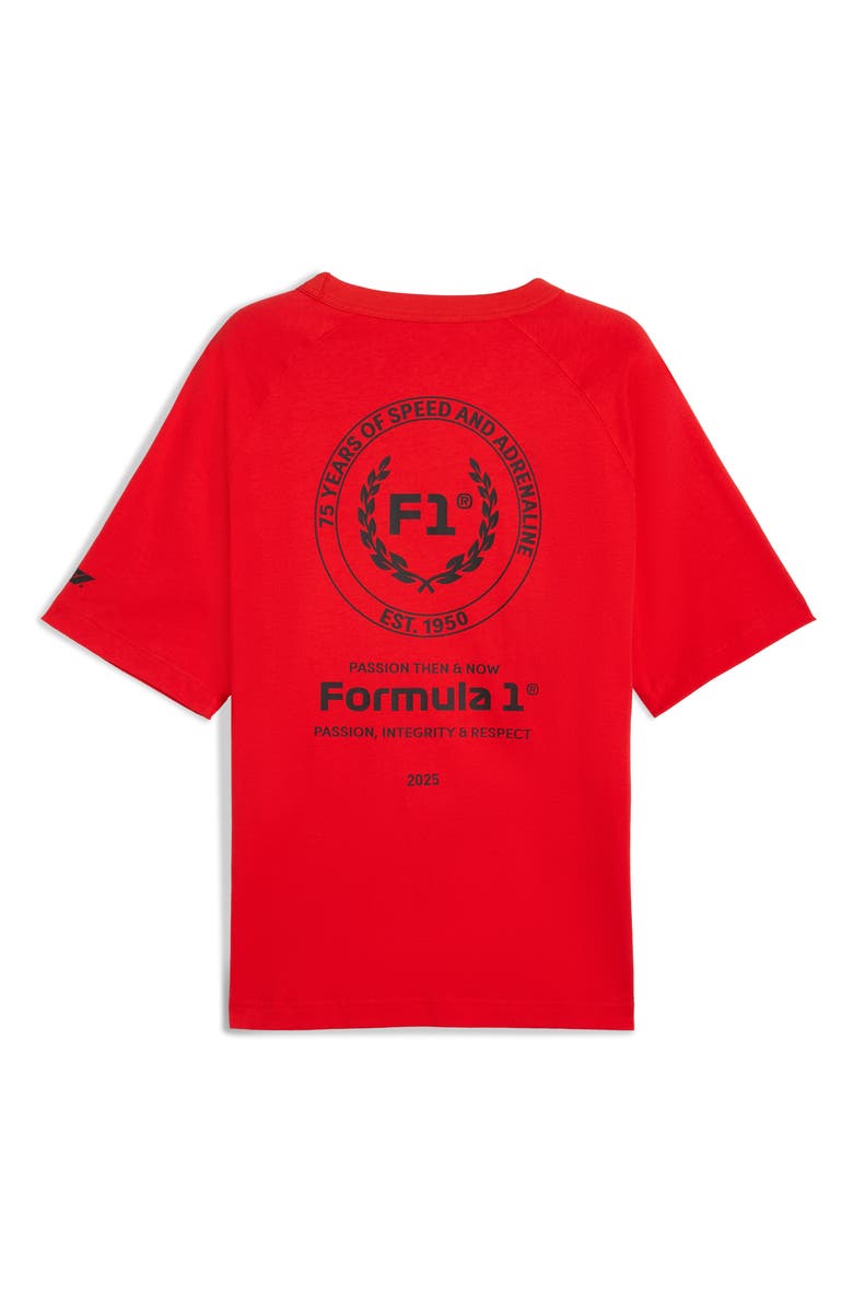 PUMA F1 75 Years Cotton Graphic T-Shirt, Alternate, color, Pop Red