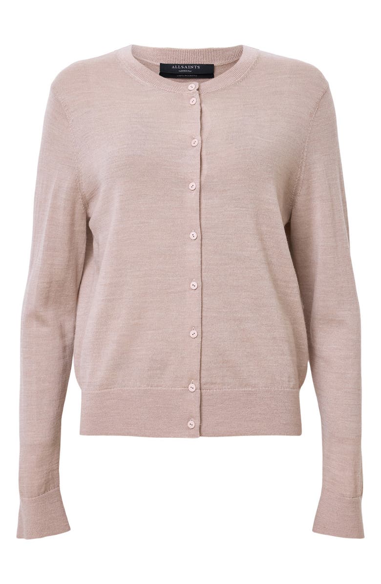 AllSaints Anouk Cardigan, Alternate, color, Dusty Pink