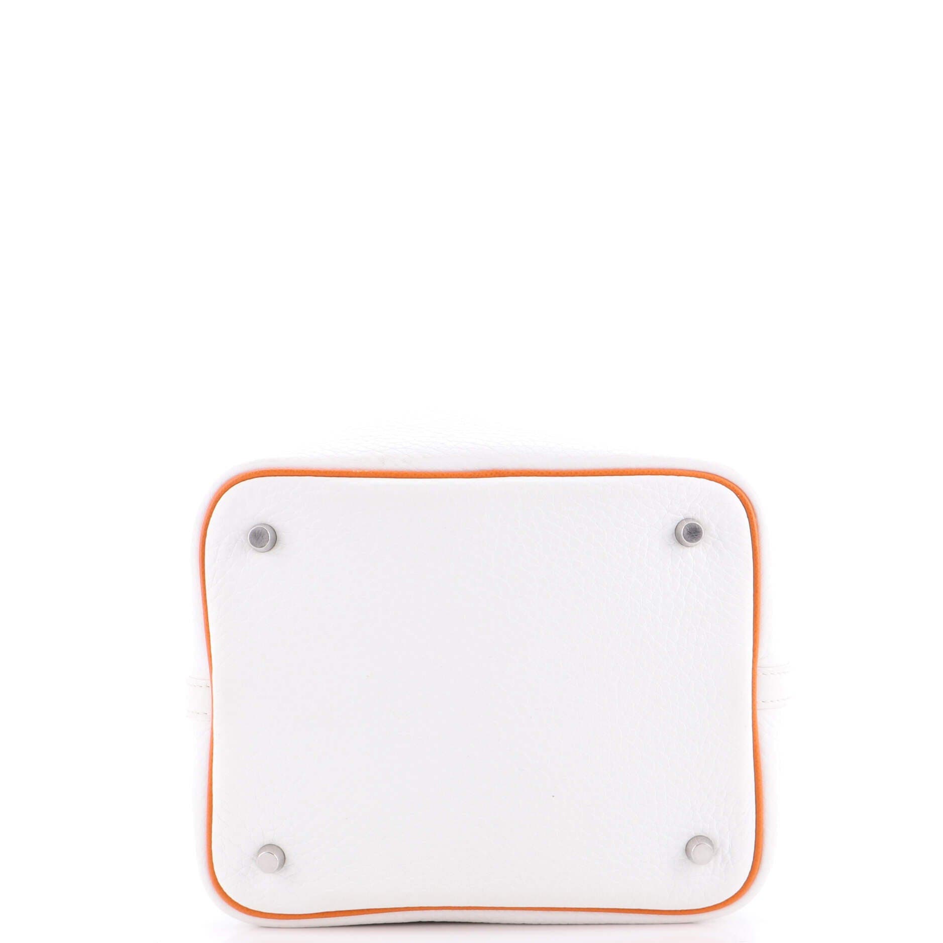 Pre-Owned Hermes Eclat Picotin Lock Bag Clemence MM, Alternate, color, Blanc